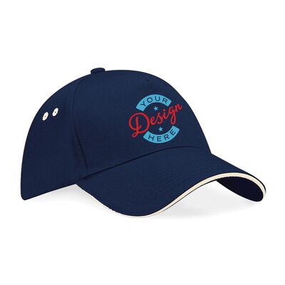 Beechfield Beechfield Ultimate 5 Panel Cap with Sandwich Peak BB15C Beechfield Ultimate 5 Panel Cap with Sandwich Peak Thumbnail