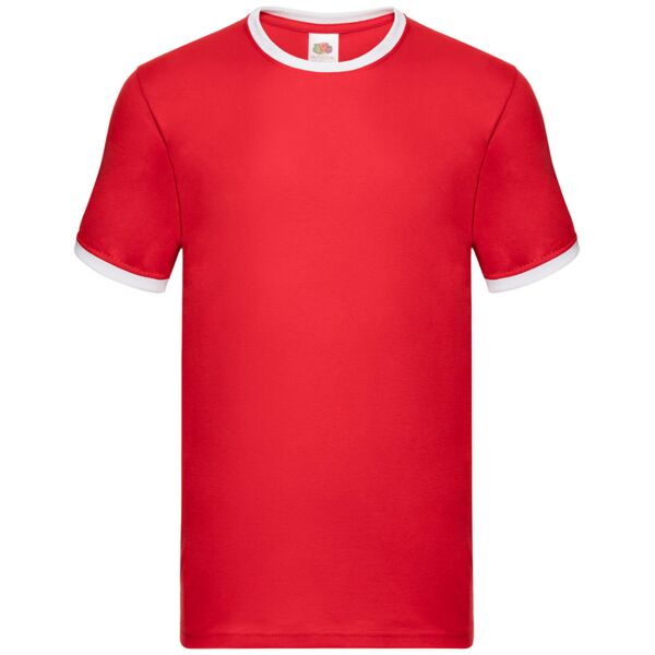 Fruit of the Loom Contrast Ringer T-Shirt Thumbnail